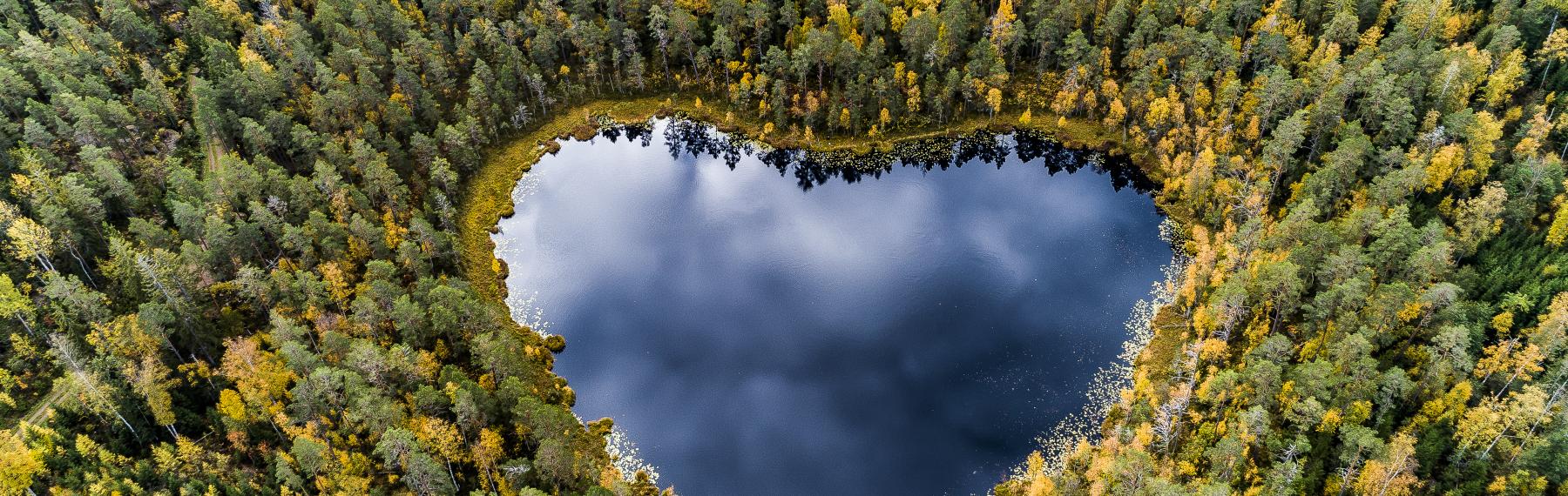 Hjärtformad sjö