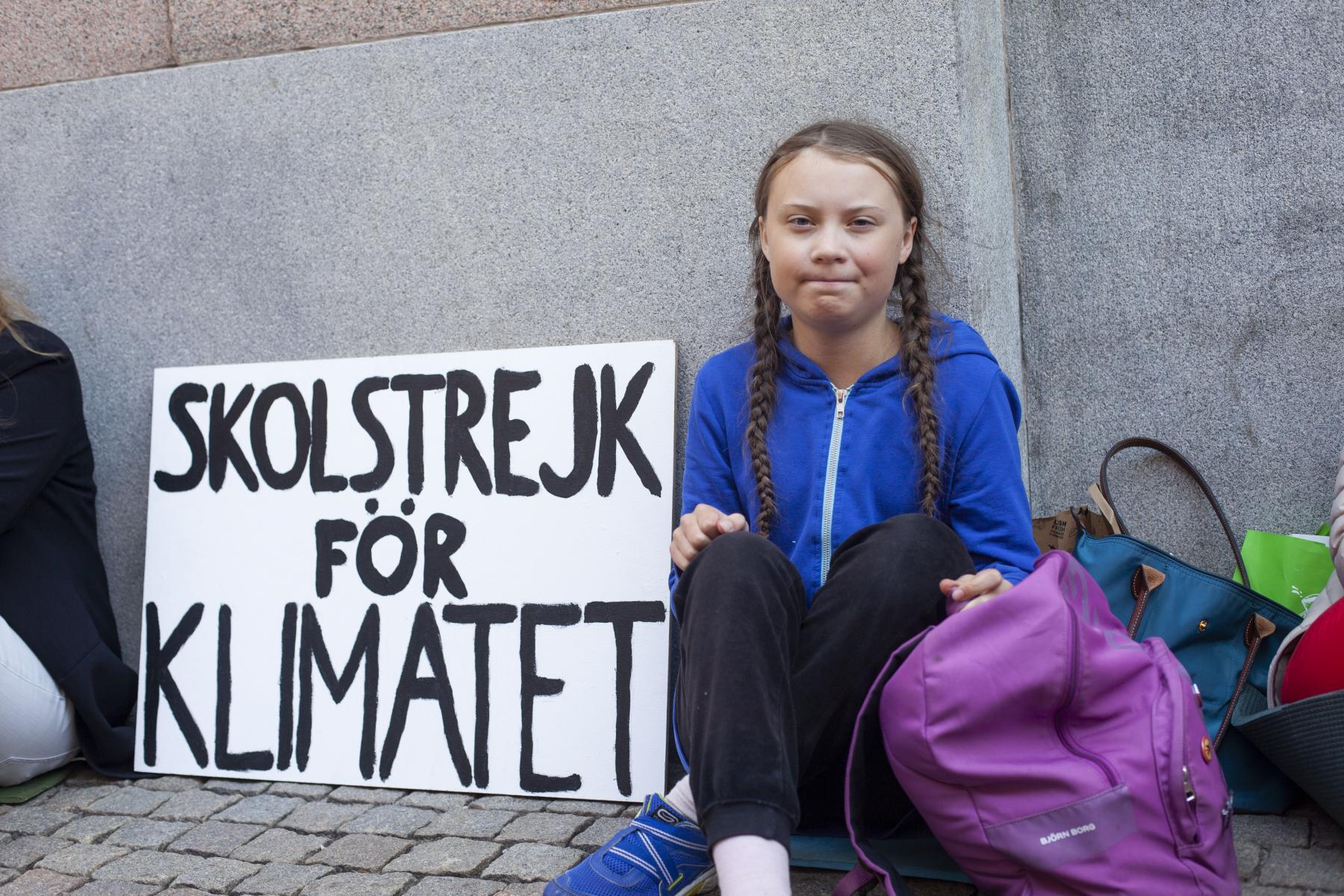 Greta klimatstrejkar