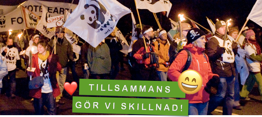 © WWF / Richard Stonehouse Deminstration– tillsammans är vi starka!